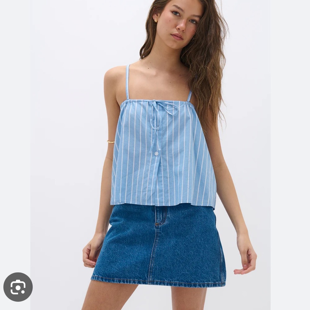 NWT Ghanda Blue and White Striped Camisole- Medium